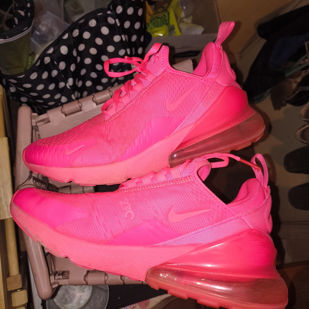 Nike Women’s Air Max 270 Neon Pink Athletic Sneakers - Picture 6 of 8